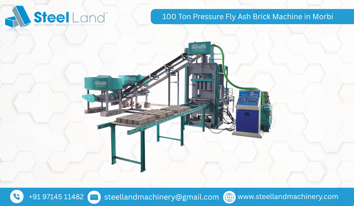 100 Ton Pressure Fly Ash Brick Machine in Morbi