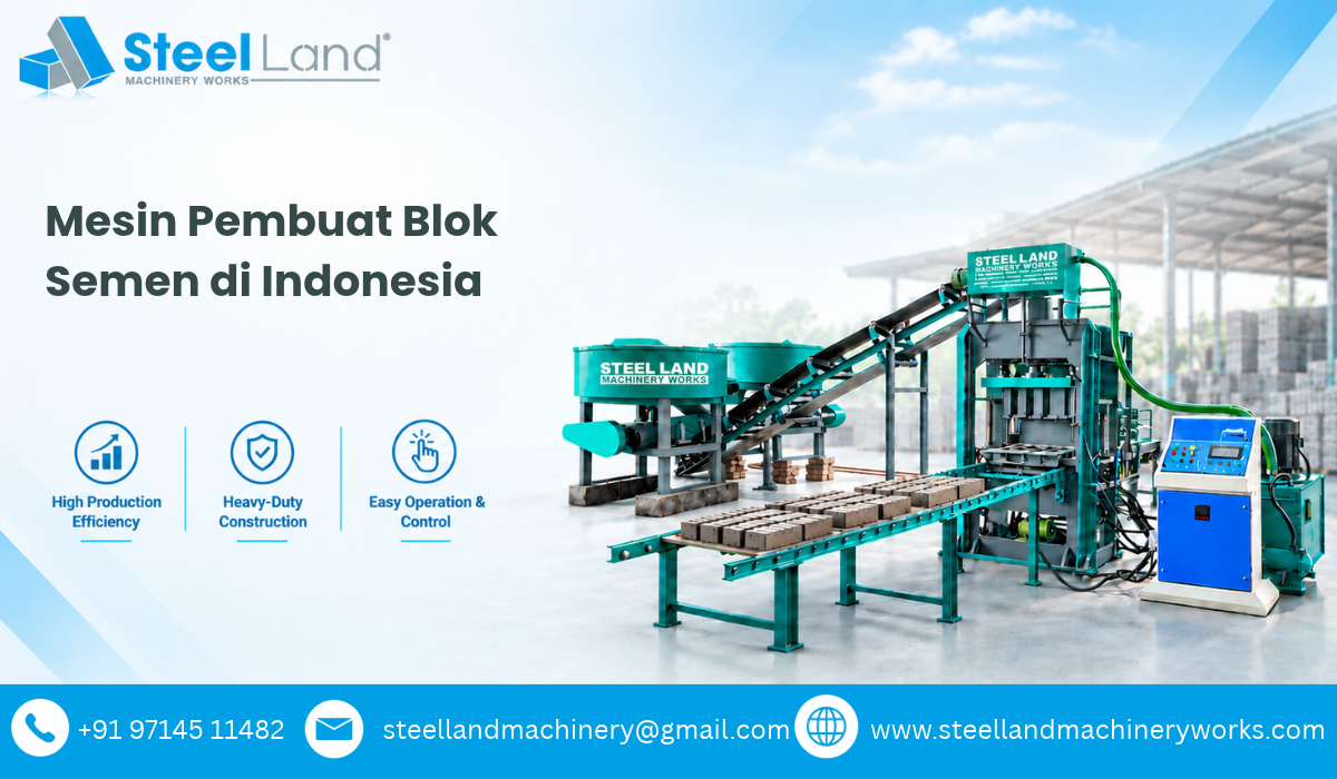 Mesin Pembuat Blok Semen di Indonesia